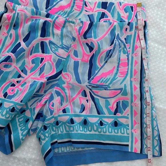 Lilly Pulitzer Neilah Shorts in Skim Blue Reel, XXS - Picture 6 of 9
